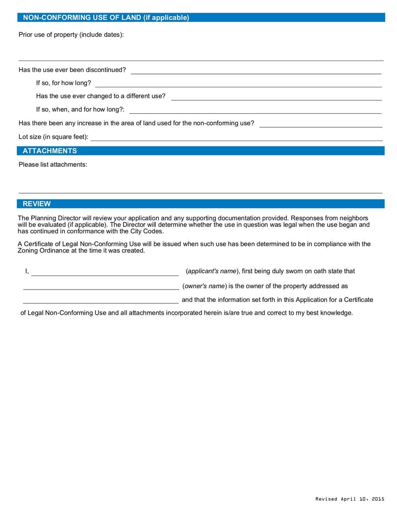Large thumbnail of Nonconforming Certificate - Apr 2015