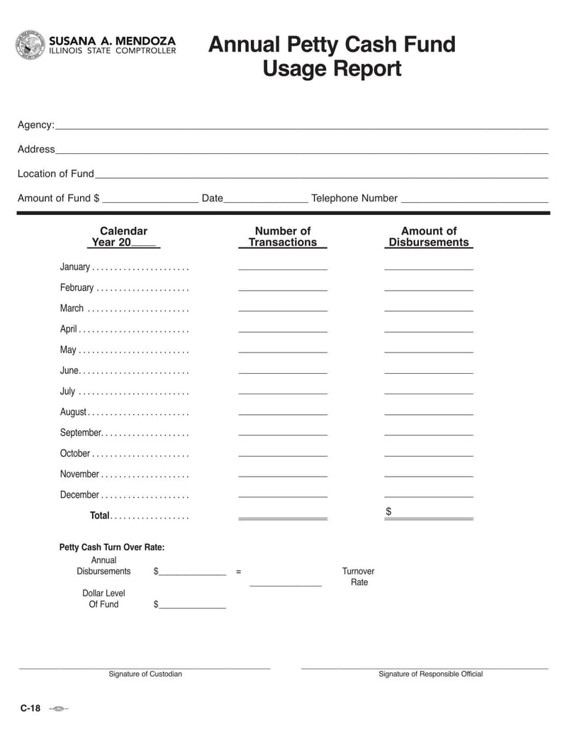 Large thumbnail of Illinois Annual Petty Cash Fund Usage Report