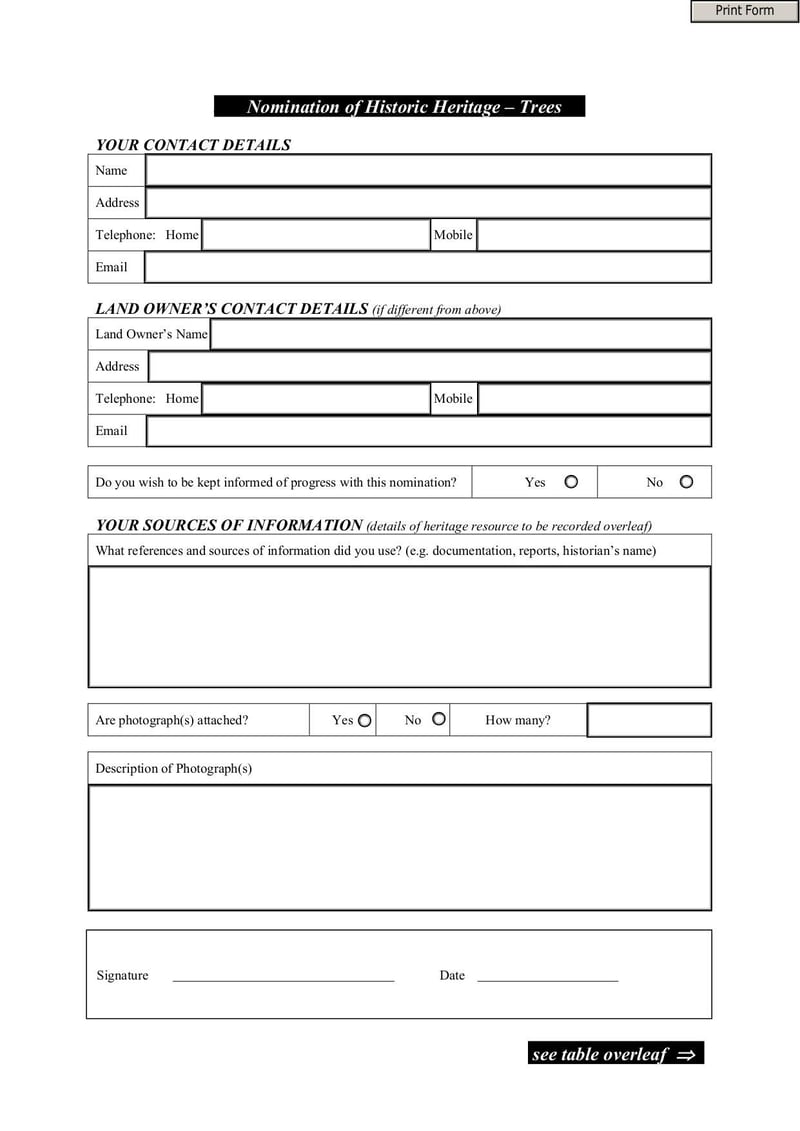 Large thumbnail of Heritage Nomination Form - Feb 2010