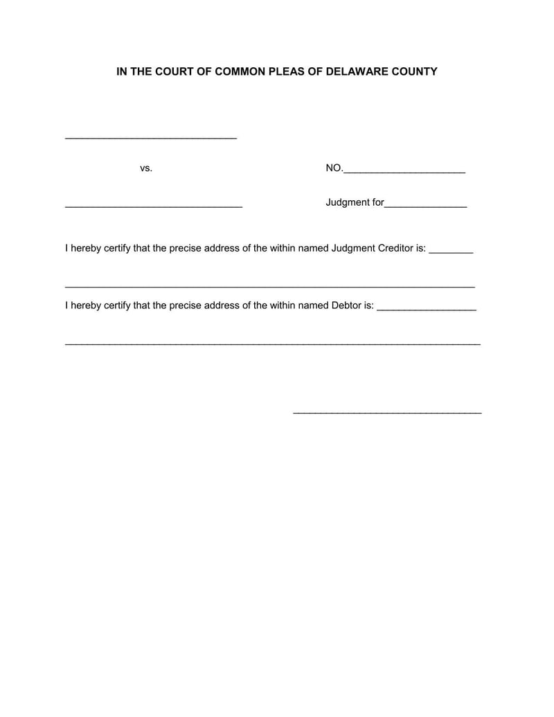 Large thumbnail of In the Court of Common Pleas of Delaware County