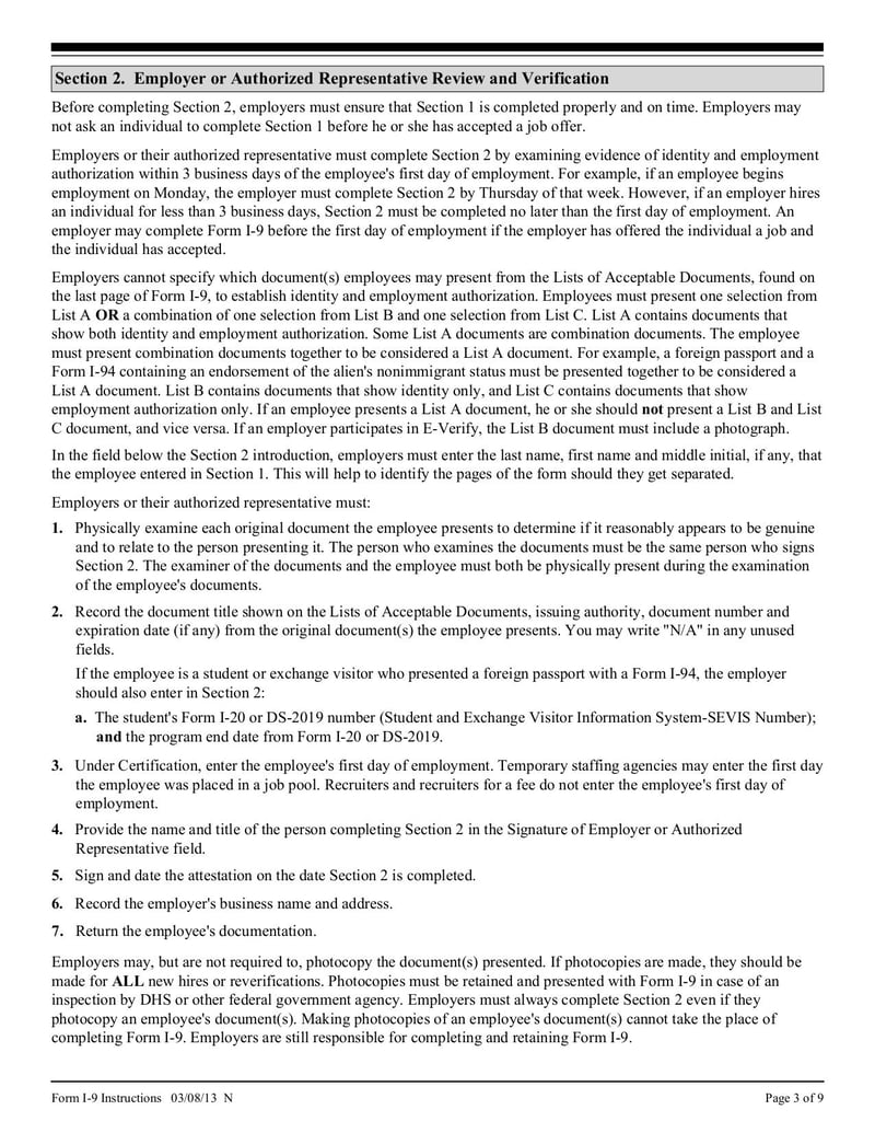 Large thumbnail of Employment Eligibility Verification Form I-9 - Mar 2016