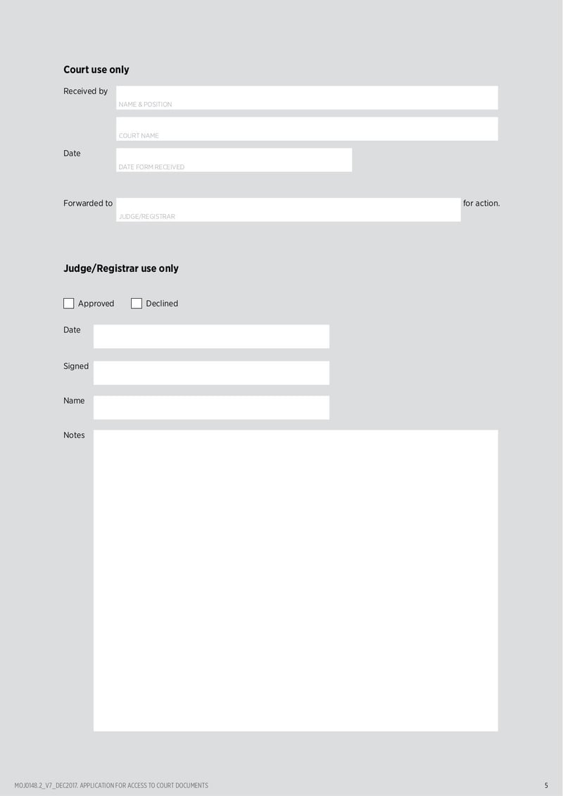 Large thumbnail of Application for Access to Court Documents - Dec 2017