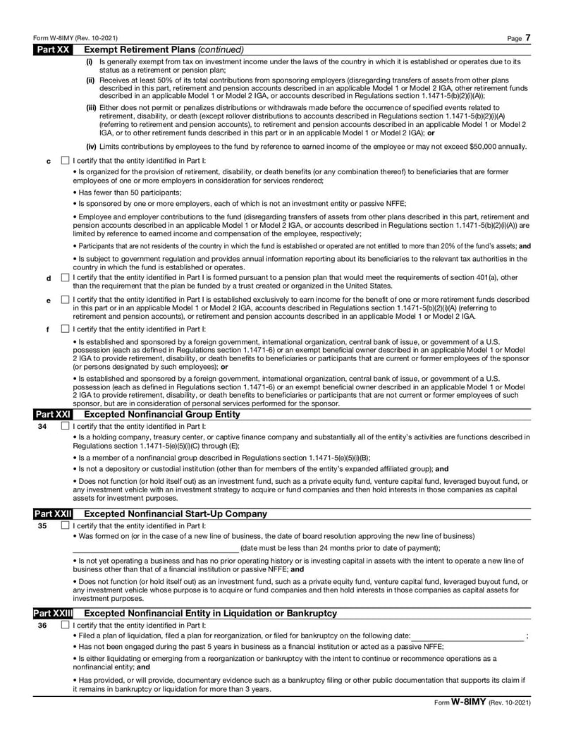 Large thumbnail of Form W-8 IMY - Nov 2021