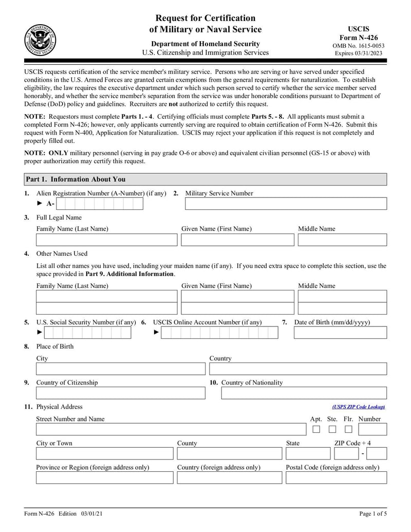 Large thumbnail of Form N-426 - Mar 2023