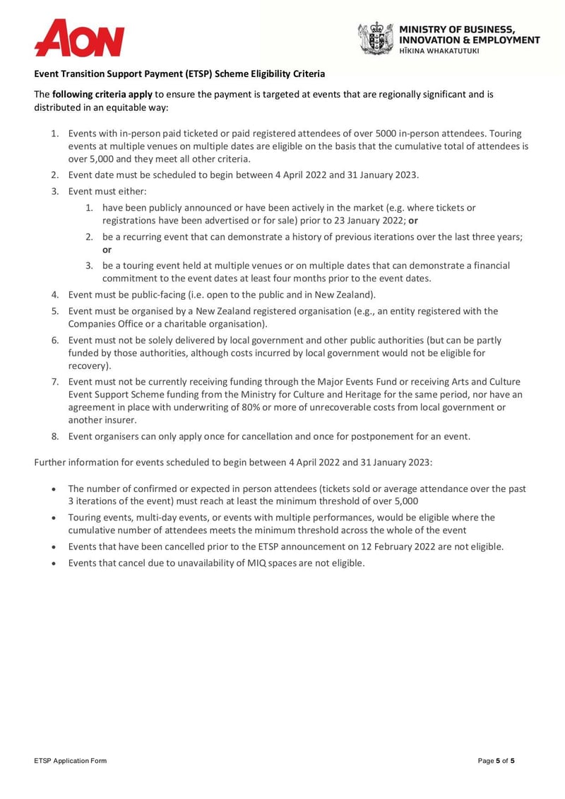 Large thumbnail of Event Transition Support Payment (ETSP) Eligibility Form - Apr 2022