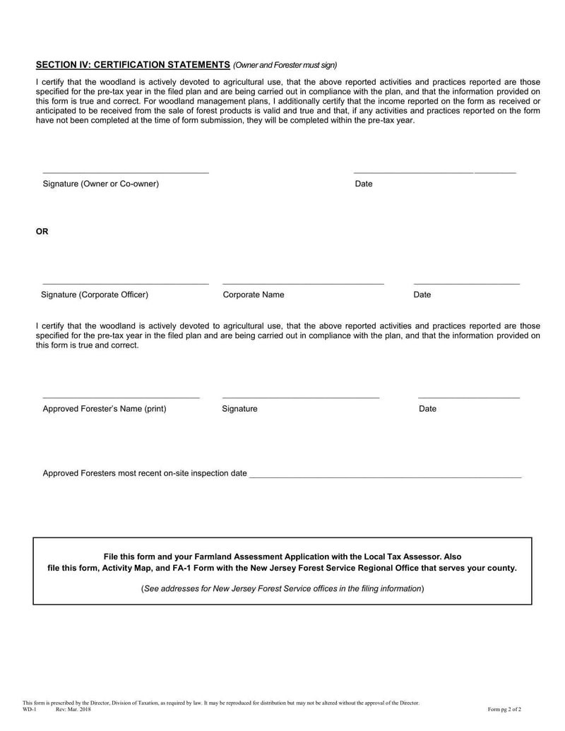 Large thumbnail of Woodland Data Form - 2018