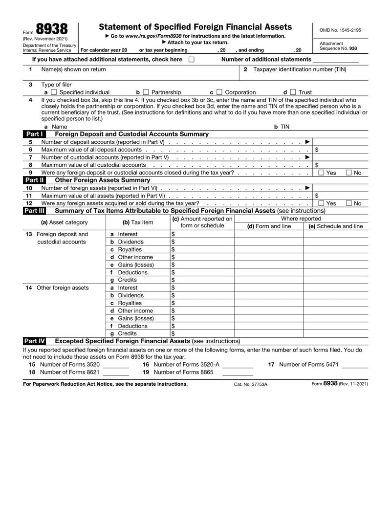 Large thumbnail of Form 8938 - 2024