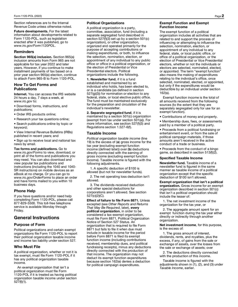 Large thumbnail of Form 1120-POL - Jan 2022