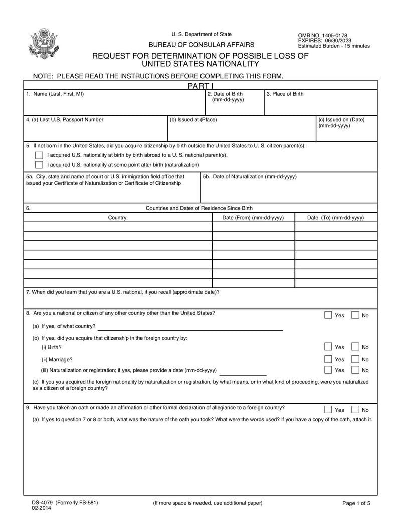 Large thumbnail of Form DS-4079 - Jul 2020