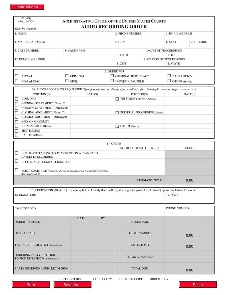 Large thumbnail of Form AO 436 - Mar 2016