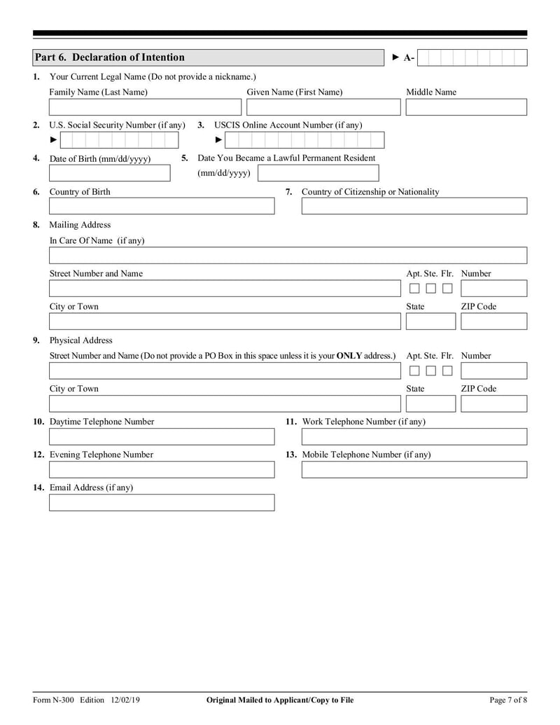 Large thumbnail of Form N-300 - Dec 2019