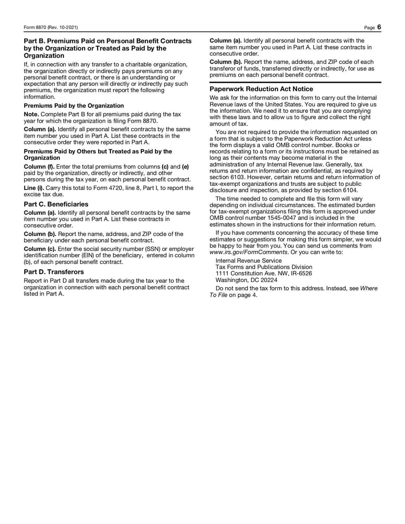 Large thumbnail of Form 8870 - Oct 2021