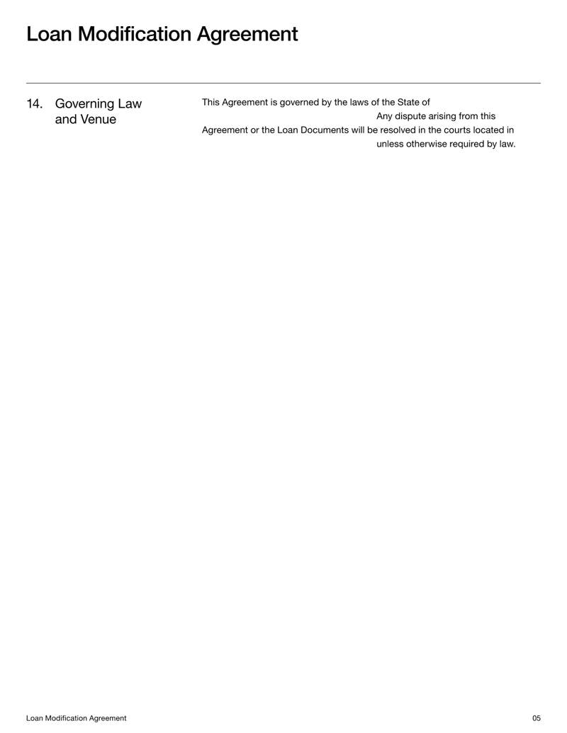 Loan Modification Agreement adjusting repayment terms between borrower and lender under US law