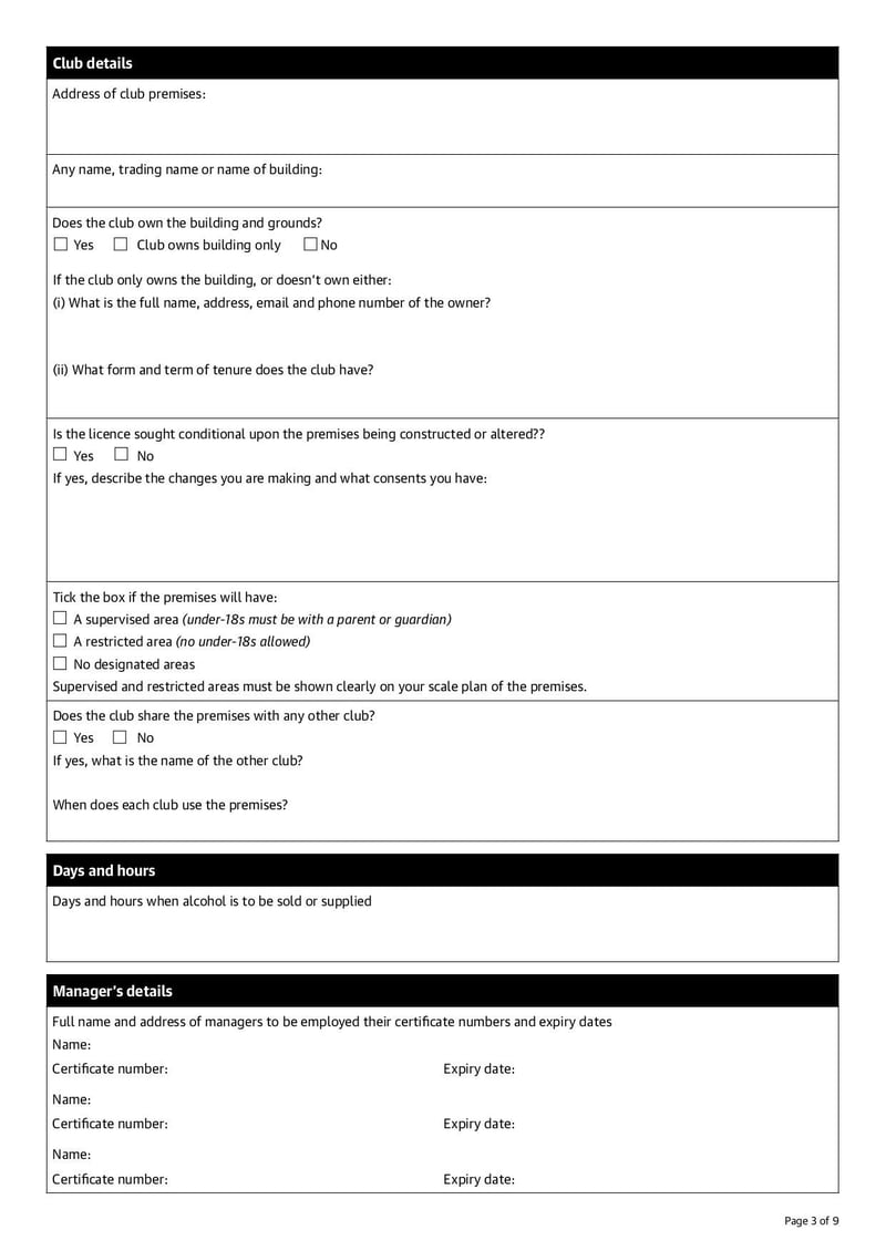 Large thumbnail of Application for Renewal and Variation of Club Licence Checklist - Sep 2021