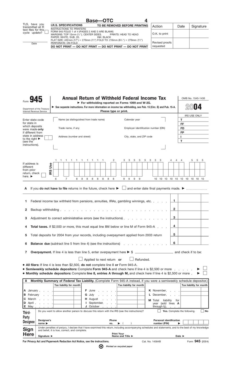 Large thumbnail of Form 945 - Jun 2004