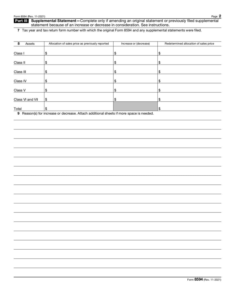 Large thumbnail of Form 8594 - Nov 2021