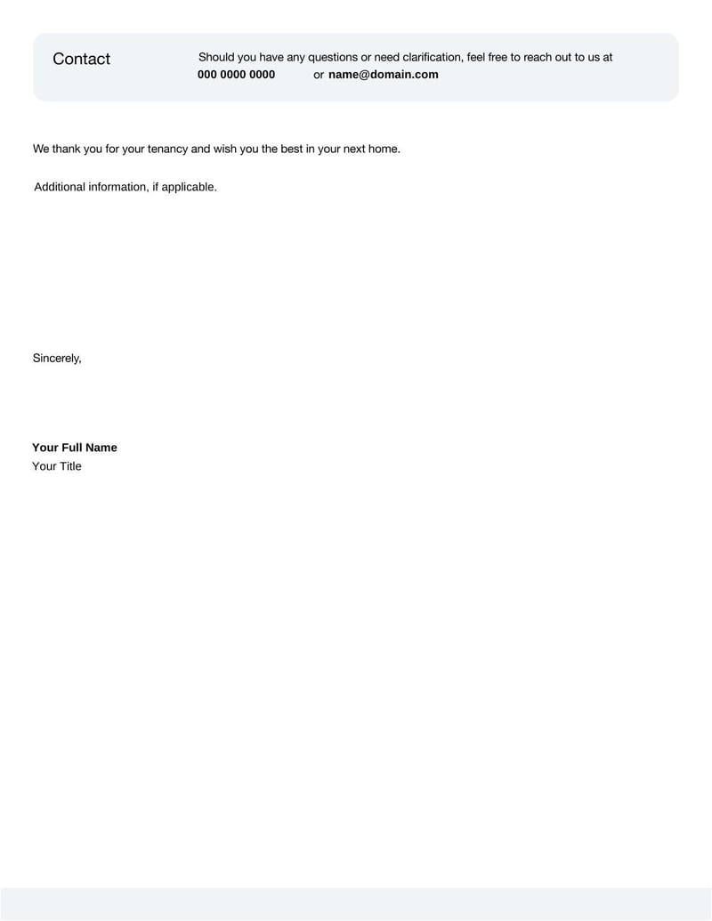 Lease Non-Renewal Letter for notifying a tenant that their lease will not be renewed at the end of the current term