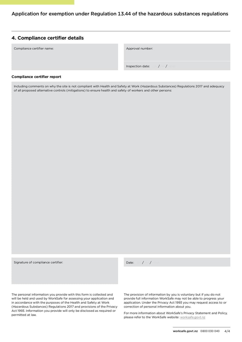 Large thumbnail of Application for Exemption Under Regulation 13-44 of the Hazardous Substances Regulations - Dec 2019