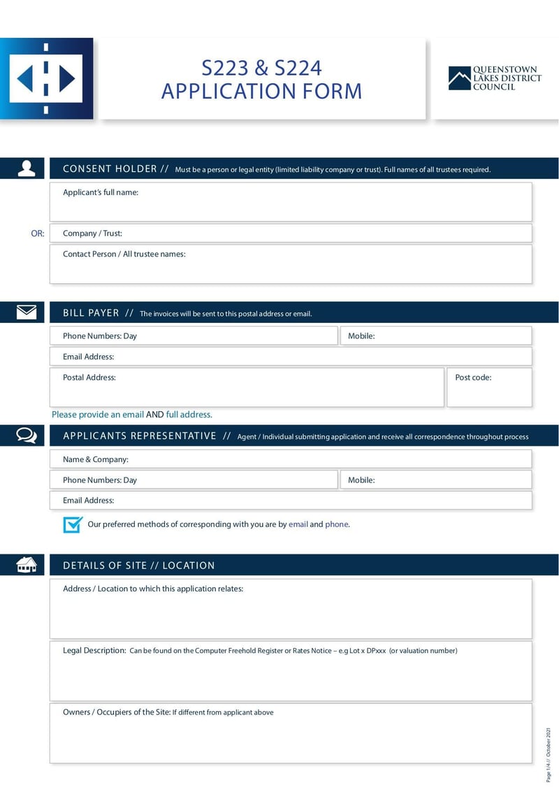 Large thumbnail of S223-224 Application Form - Oct 2021