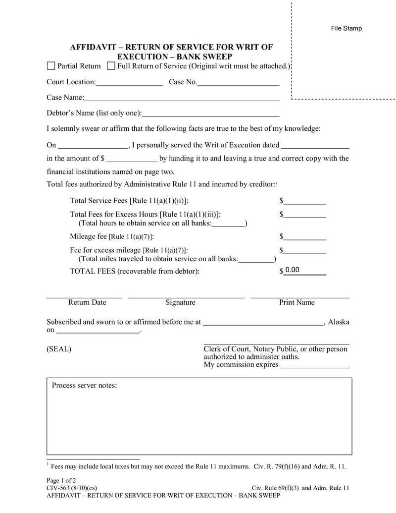 Large thumbnail of CIV-563 Affidavit - Sep 2010