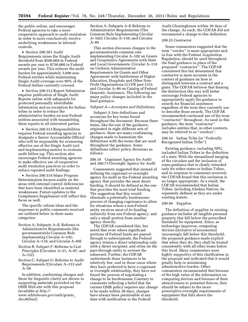 Large thumbnail of OMB Uniform Requirements - Dec 2013