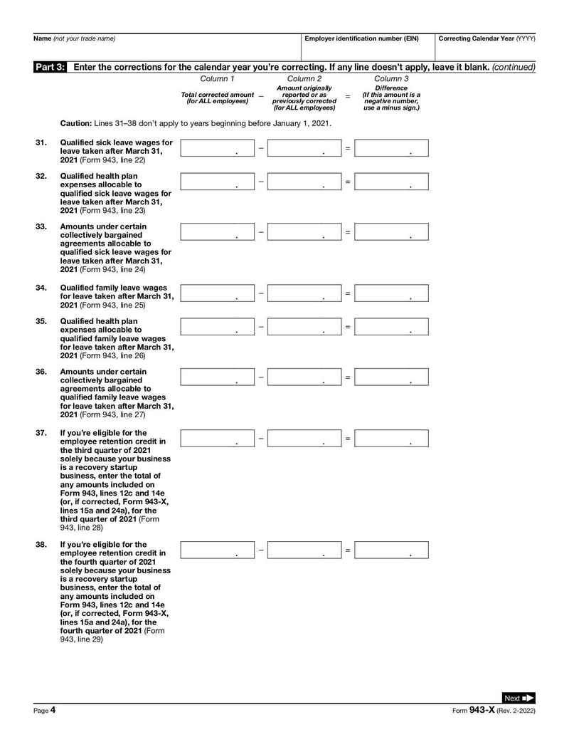 Large thumbnail of Form 943-X - Feb 2023