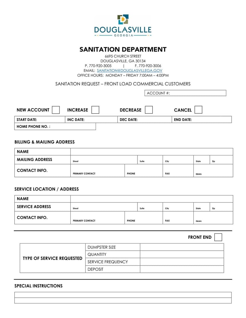 Large thumbnail of Douglasville Occupational Tax Registration Application