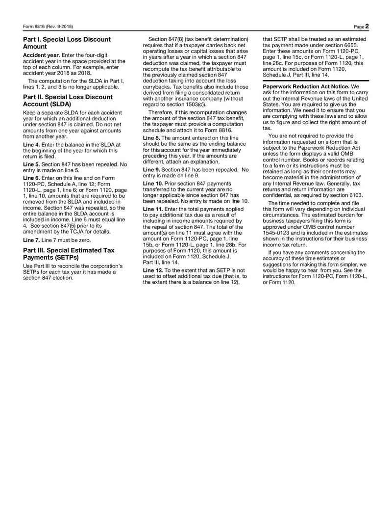 Large thumbnail of Form 8816 - Sep 2018