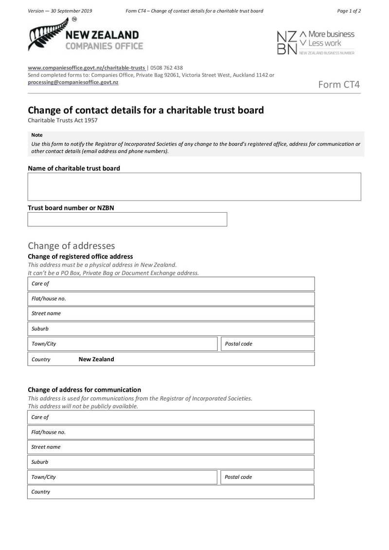 Large thumbnail of Form CT4 - Sep 2019