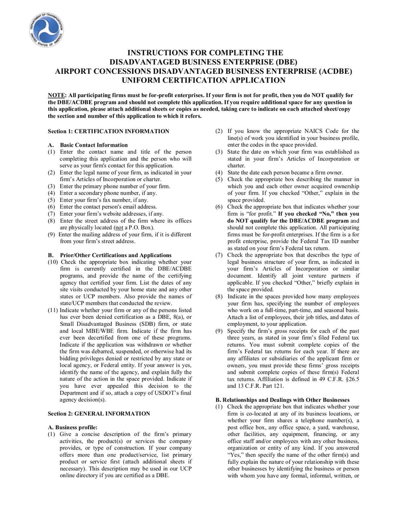 Large thumbnail of Alaska Unified Certification Program (UCP) Application - Nov 2014