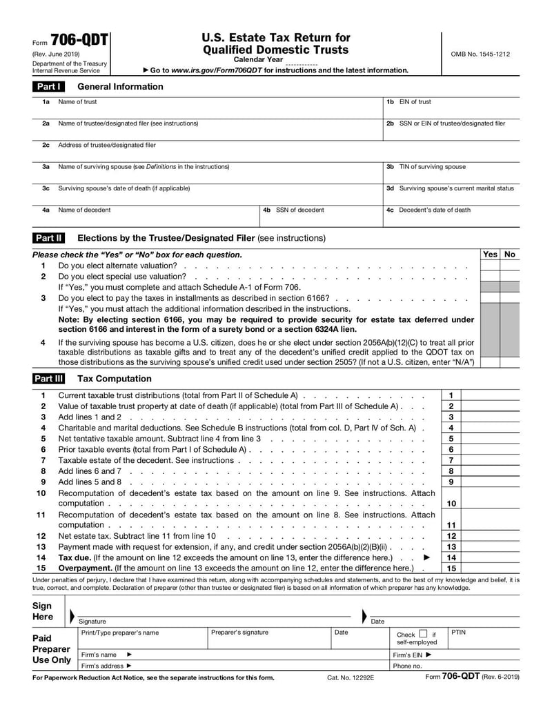 Large thumbnail of Form 706-QDT - Jun 2019