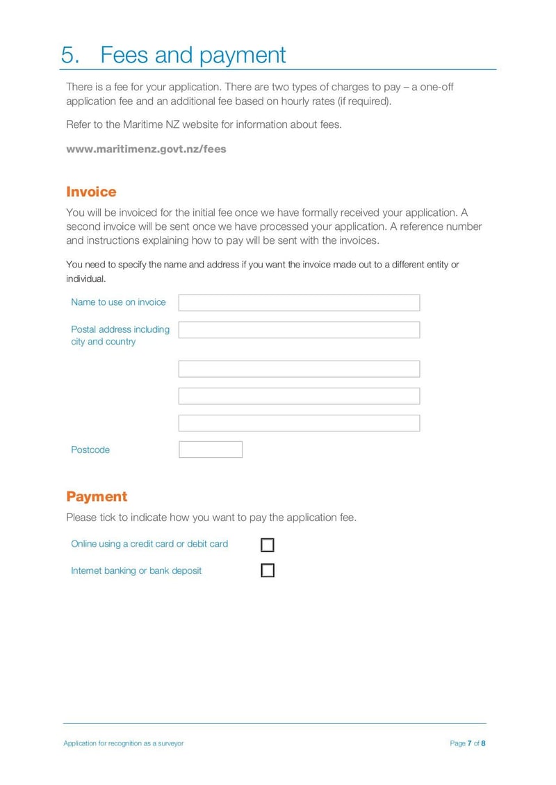 Large thumbnail of Application New or Renewal of Recognition as a Surveyor MNZ Form - Jan 2023