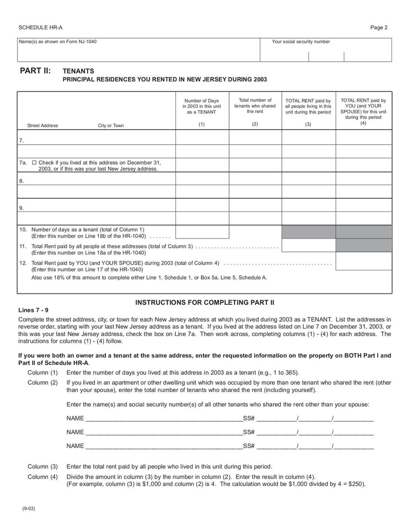 Large thumbnail of Form HR-A - Sep 2003