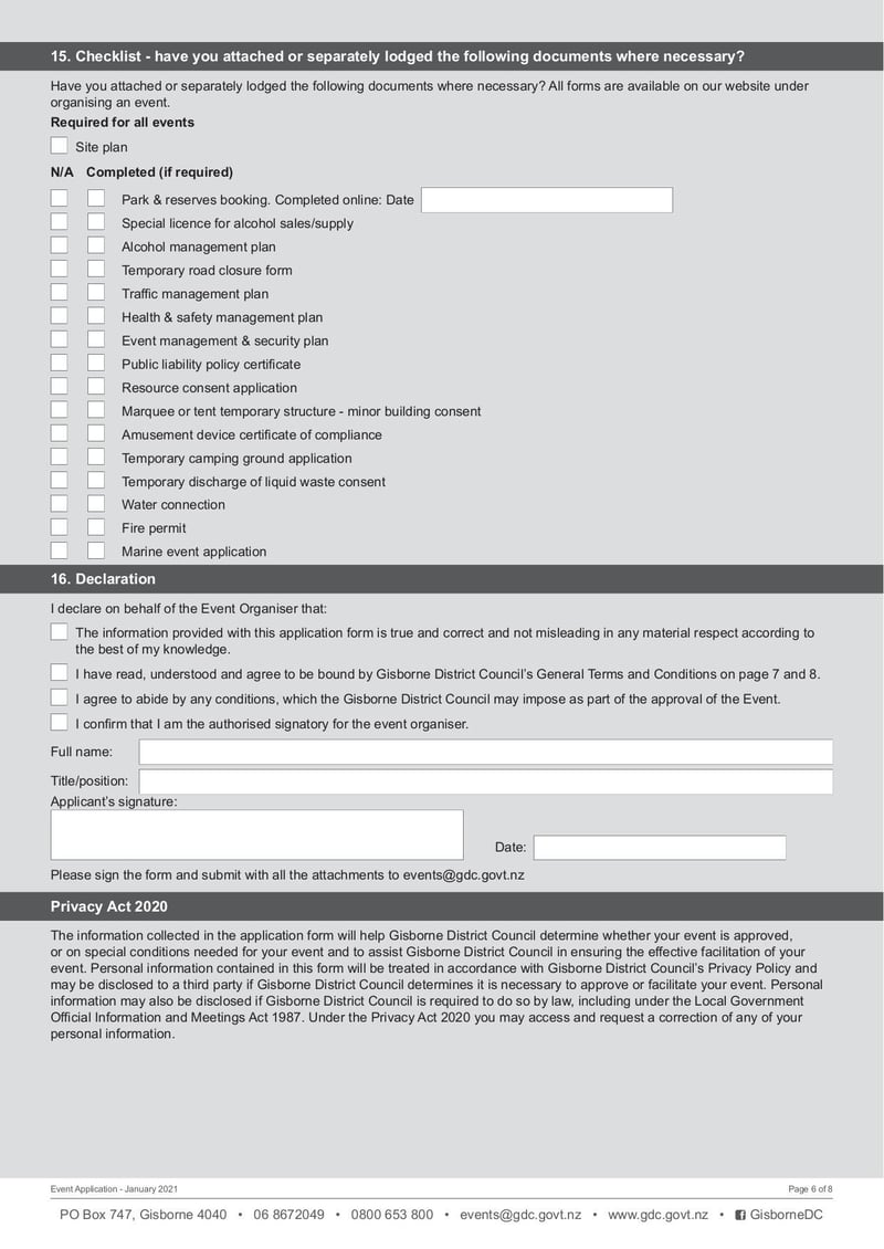 Large thumbnail of Application to Hold an Event - Jan 2021