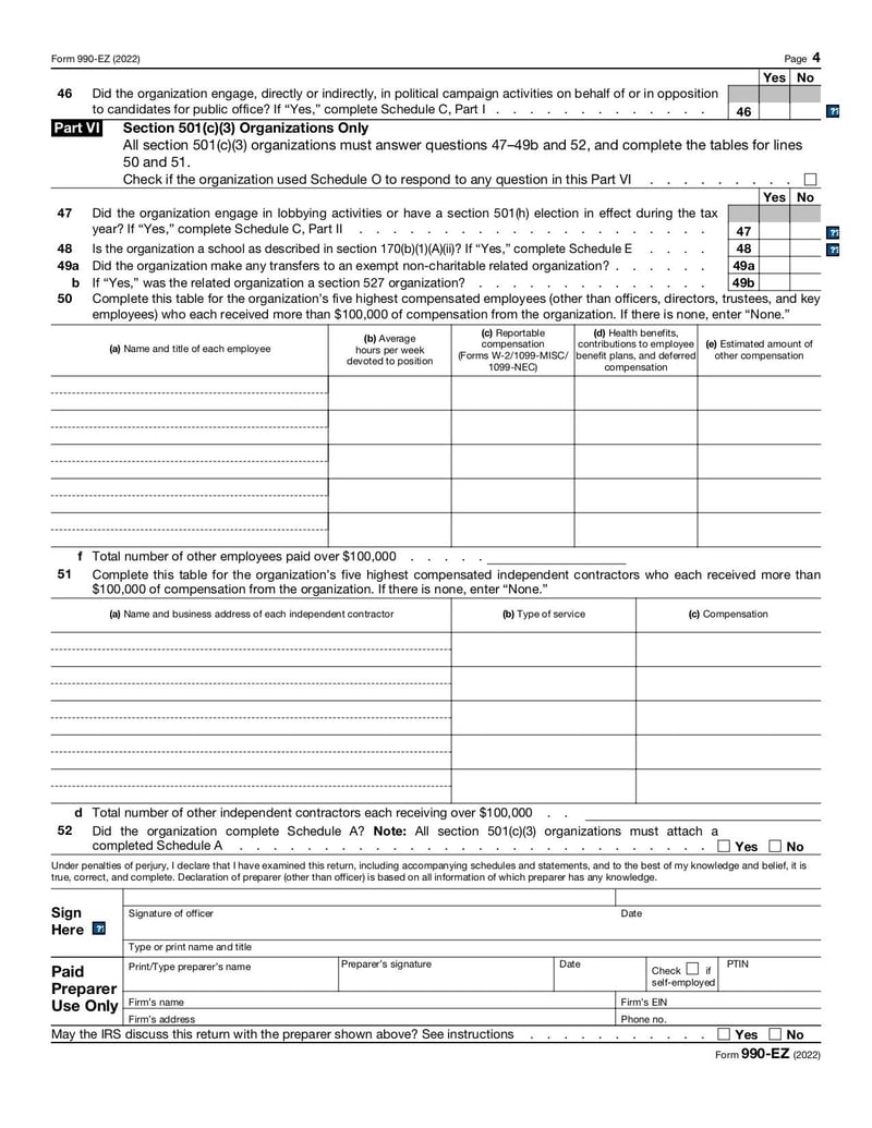Large thumbnail of Form 990-EZ - Jan 2022