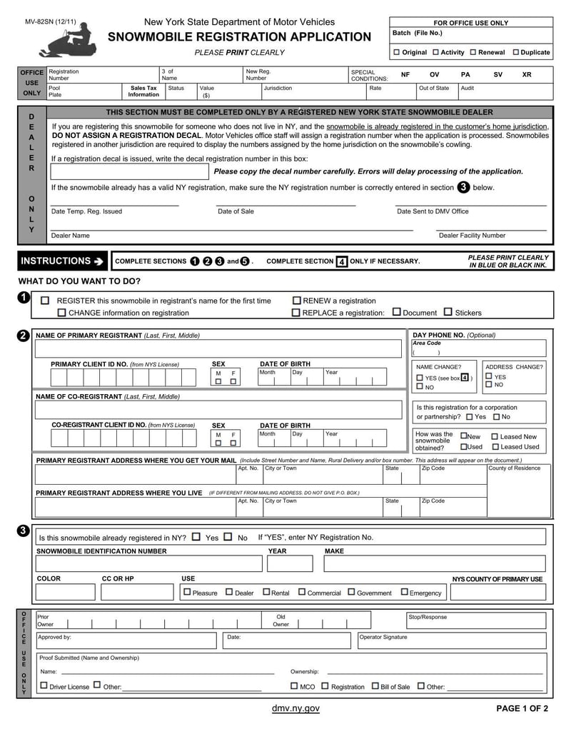 Large thumbnail of Form MV-82SN (2011)