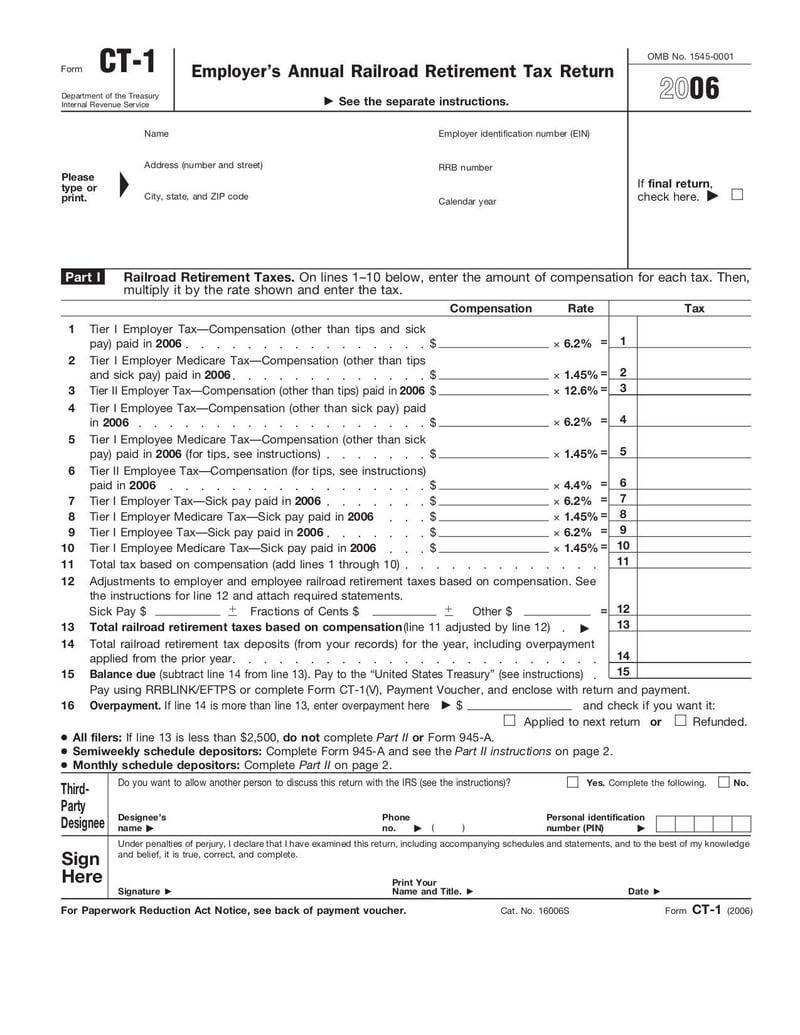 Large thumbnail of Form CT-1 - Jan 2006
