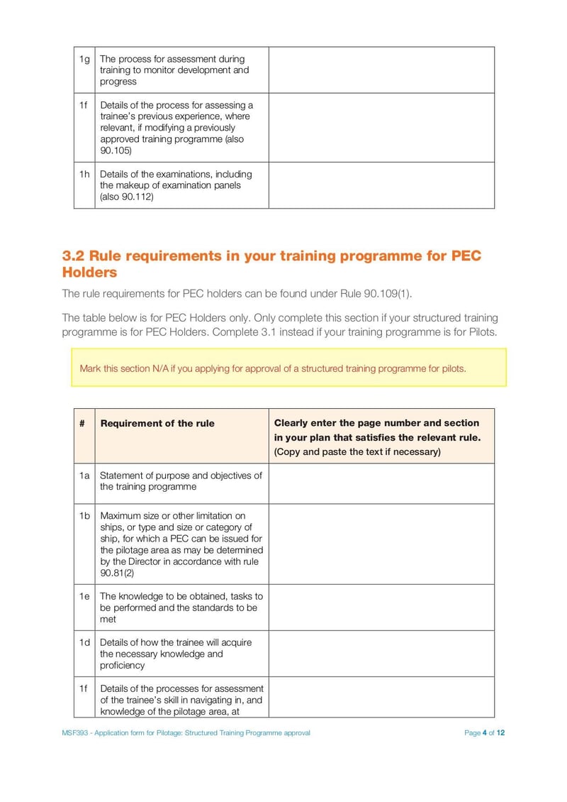 Large thumbnail of Application Form for Pilotage - Aug 2022