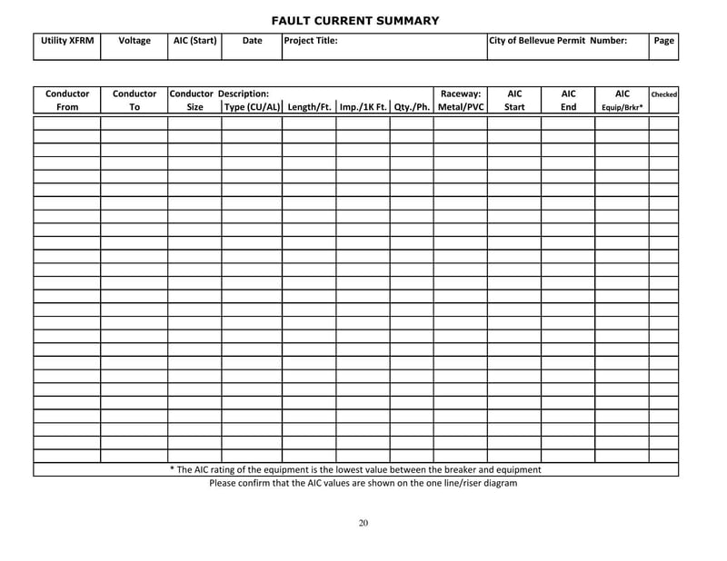 Large thumbnail of Washington Fault Current Calculation Form