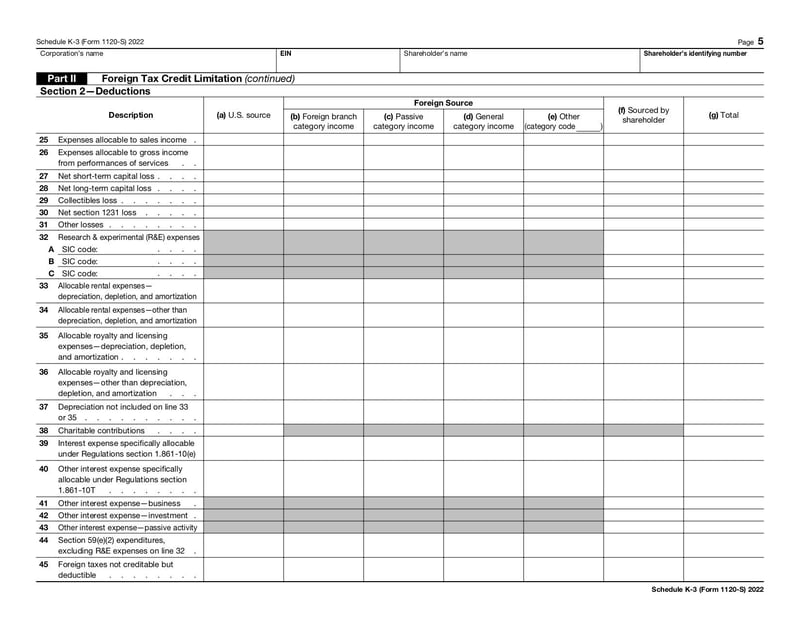 Large thumbnail of Schedule K-3 (Form 1120-S) - Jan 2022