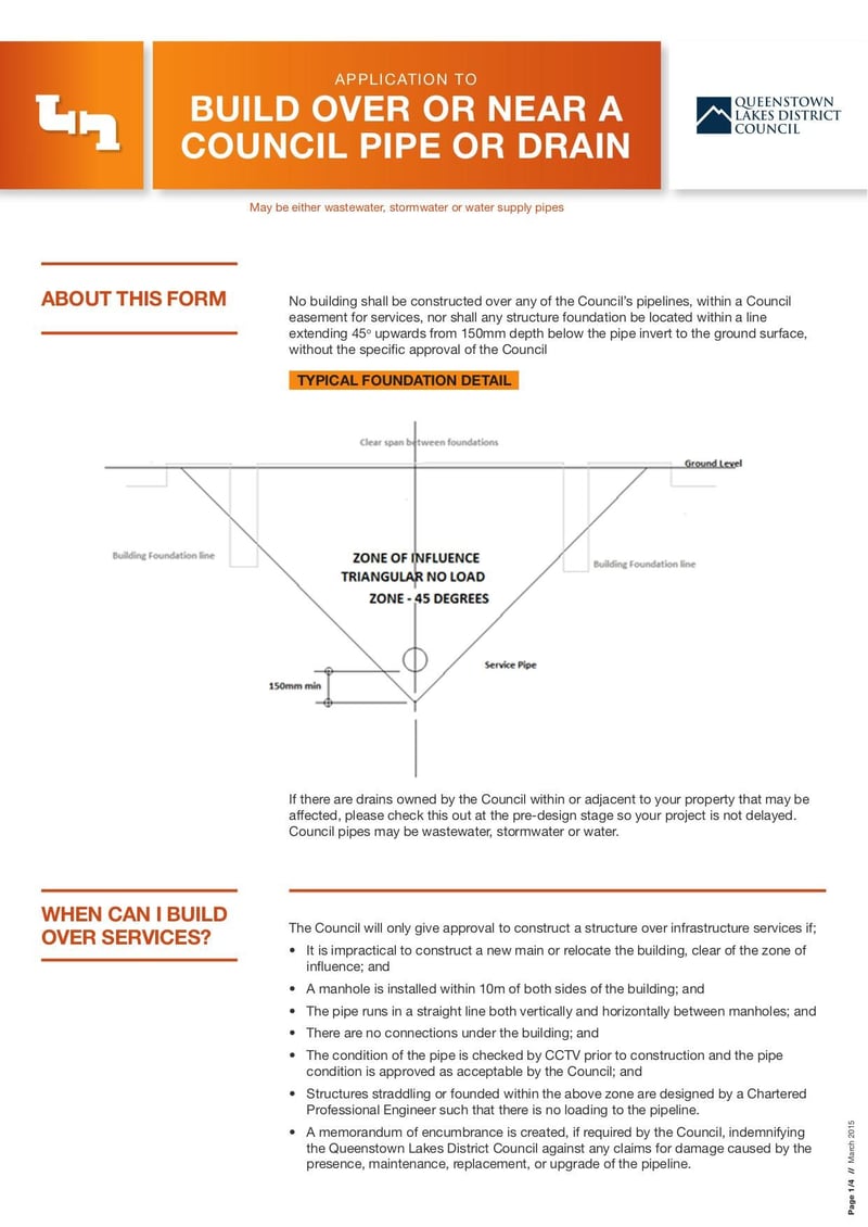 Large thumbnail of QLDC Application to Build Over or Near Council Pipe or Drain - Mar 2015