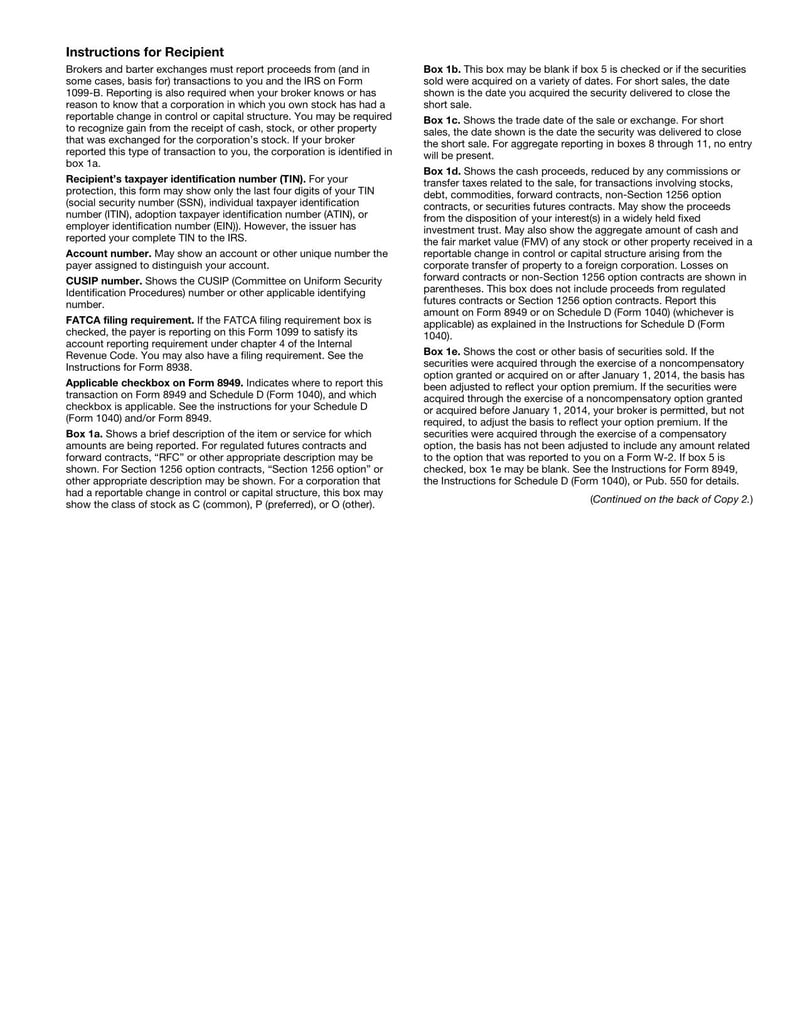 Large thumbnail of Form 1099 B - 2025