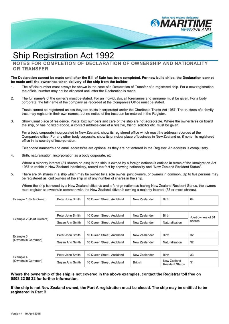 Large thumbnail of SR4 - Declaration of Ownership and Nationality of Transfer - Apr 2015