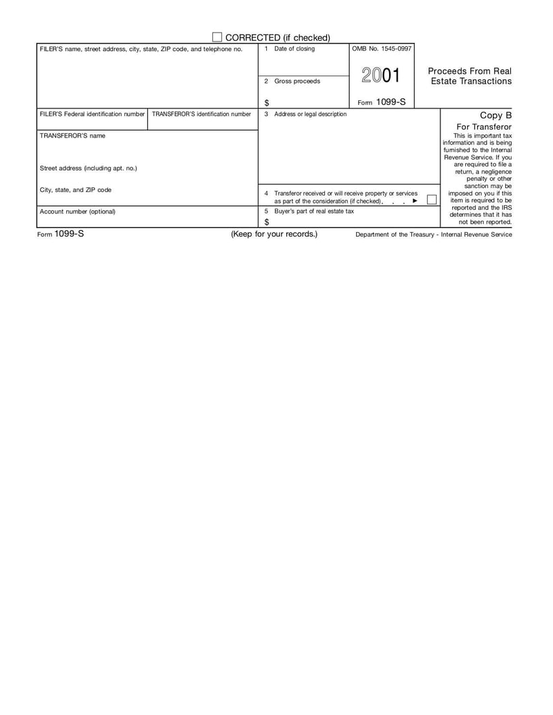 Large thumbnail of Form 1099S - Jan 2001