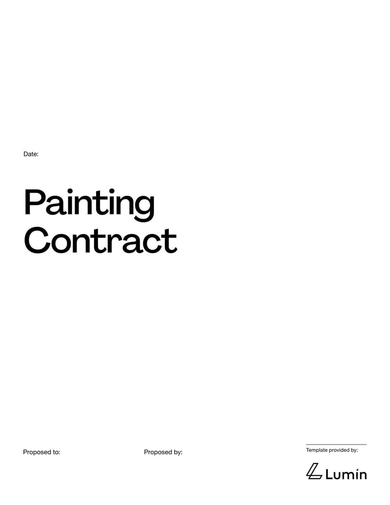 Large thumbnail of Painting Contract Template