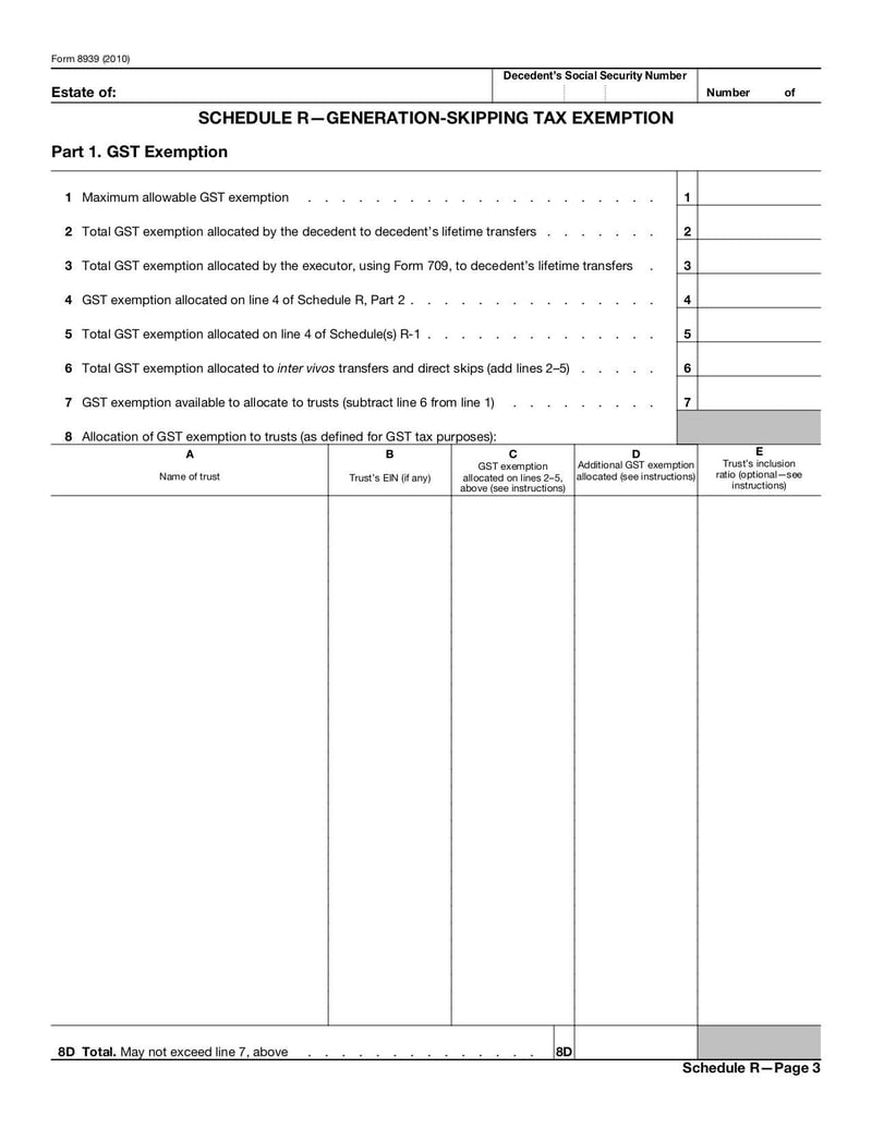 Large thumbnail of Form 8939 - May 2012