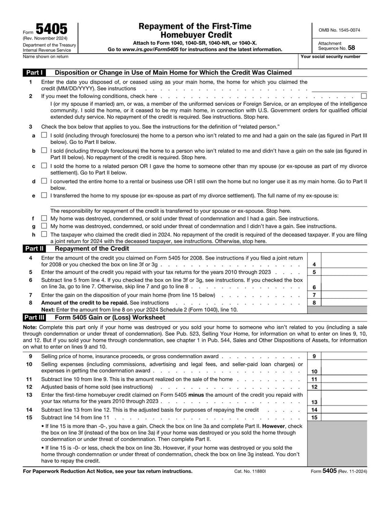 Large thumbnail of Form 5405 - 2024