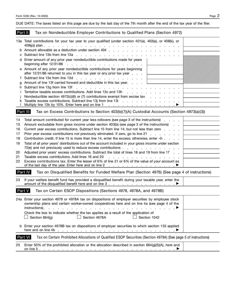Large thumbnail of Form 5330 - Dec 2003