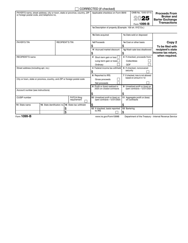 Large thumbnail of Form 1099 B - 2025