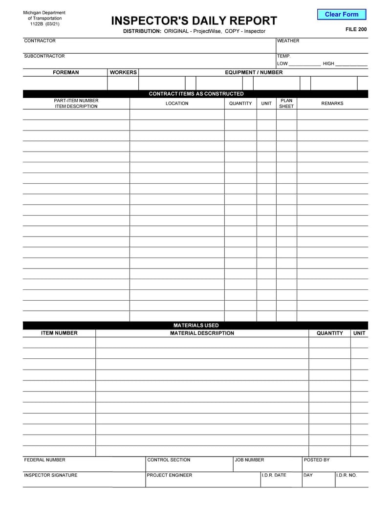 Large thumbnail of MDOT Form 1122B